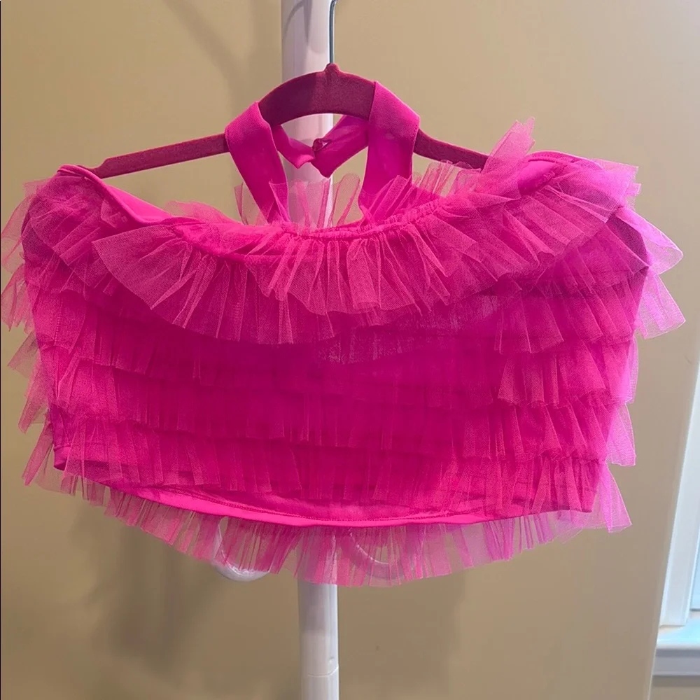 Pink Ruffled Halter Top - Picture 5 of 5